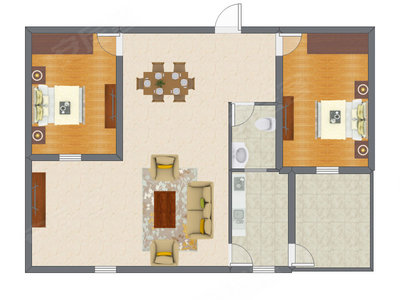2室2厅 94.55平米