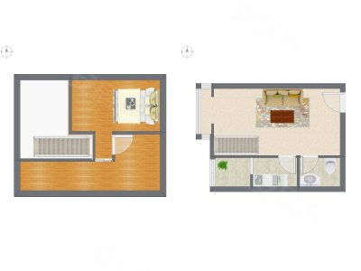 1室1厅 39.78平米