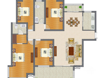 4室2厅 148.10平米