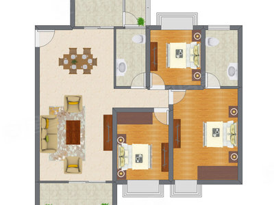3室2厅 120.61平米