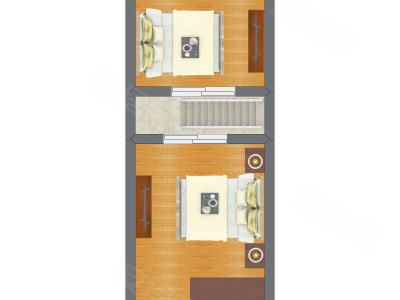 2室1厅 24.26平米