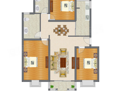 3室2厅 142.11平米