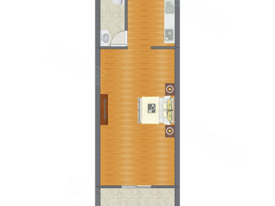 1室0厅 66.24平米