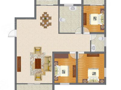 3室2厅 142.83平米
