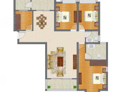 4室2厅 143.99平米