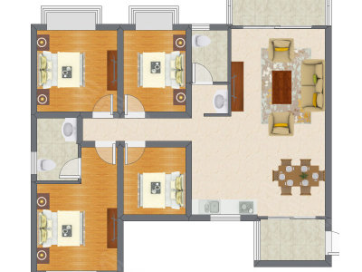4室2厅 120.75平米