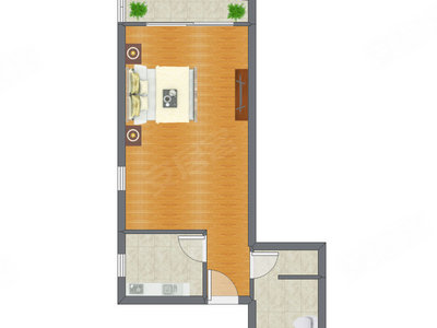 1室0厅 59.70平米
