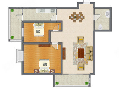 2室2厅 138.65平米