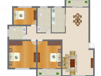 3室2厅 132.81平米