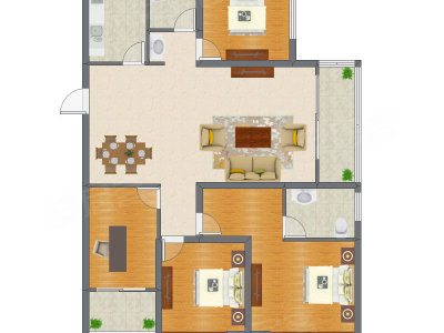 4室2厅 140.00平米