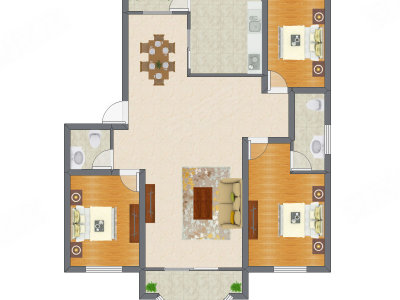 3室2厅 140.22平米