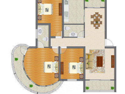 3室2厅 148.50平米