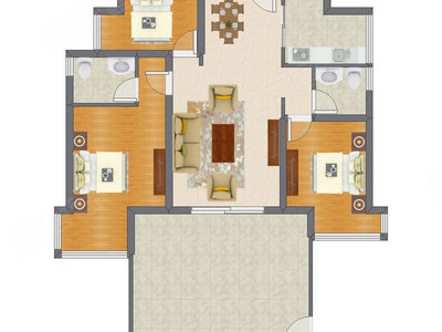 3室2厅 99.79平米