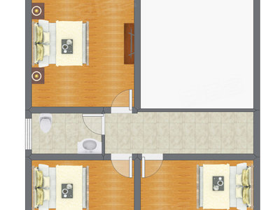 3室2厅 126.73平米