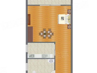 1室1厅 67.12平米
