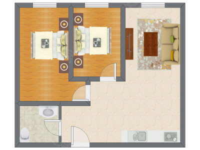 2室1厅 96.98平米
