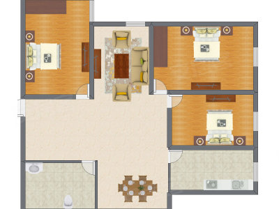 3室2厅 125.78平米