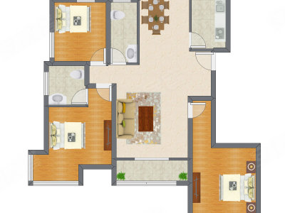 3室2厅 148.99平米