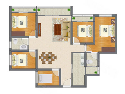 5室2厅 150.89平米