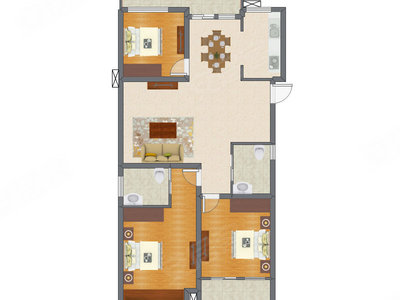 3室2厅 96.79平米