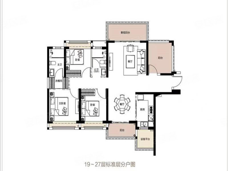 敏捷璟珑湾3室2厅2卫128㎡南北160万