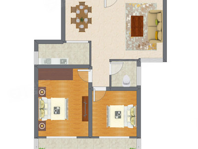 2室2厅 99.10平米