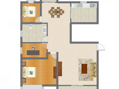3室2厅 101.06平米