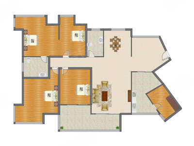 3室2厅 148.73平米