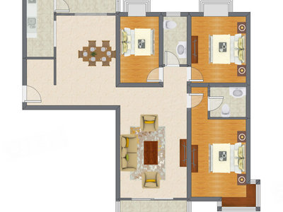 3室2厅 139.72平米