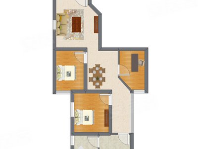 3室2厅 76.70平米