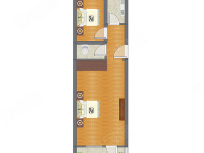 2室0厅 58.85平米
