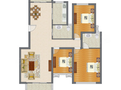 3室2厅 135.75平米