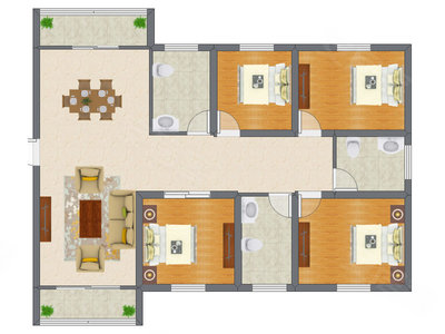 4室2厅 139.34平米