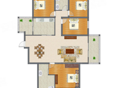4室2厅 161.17平米