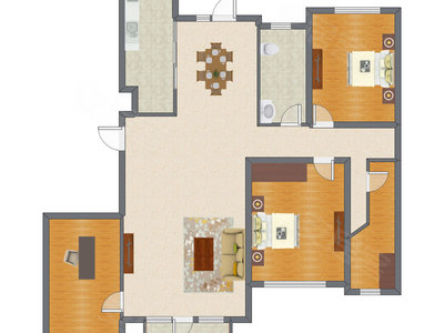 3室2厅 163.74平米
