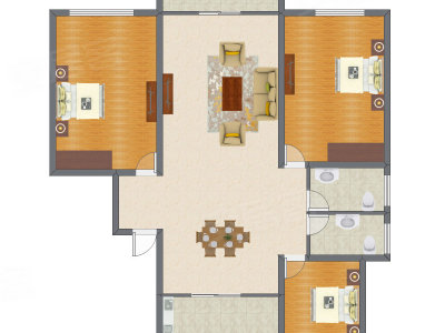 3室2厅 148.26平米