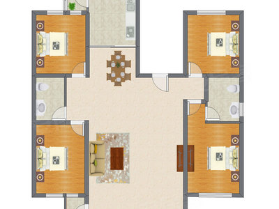4室2厅 177.25平米