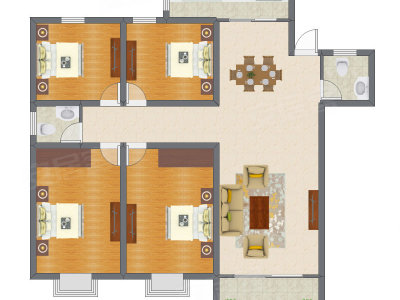 4室2厅 118.18平米