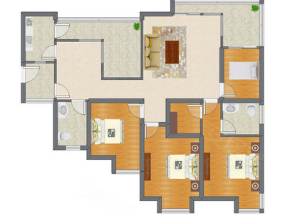 4室1厅 152.00平米