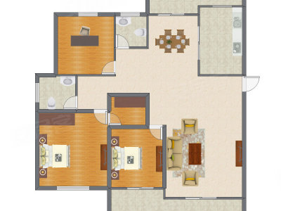 3室2厅 148.81平米