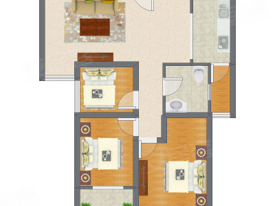 3室1厅 88.44平米
