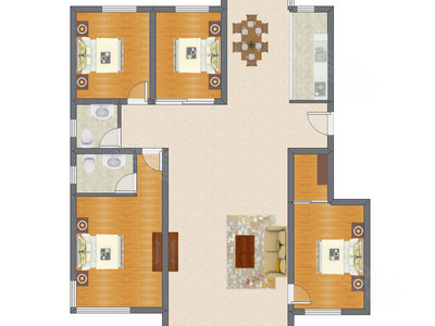 4室2厅 179.96平米