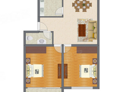 2室2厅 123.57平米