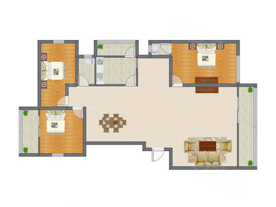 3室2厅 145.02平米
