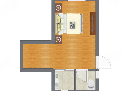 1室0厅 28.50平米