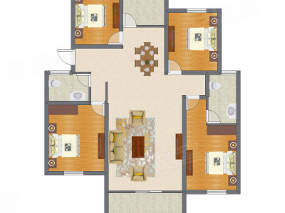 4室2厅 134.21平米