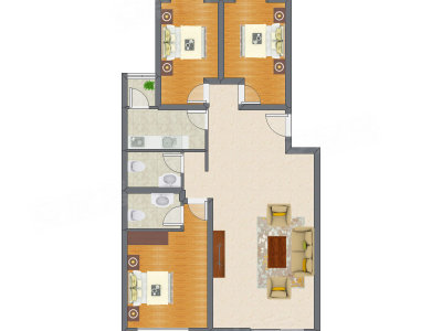 3室1厅 139.49平米