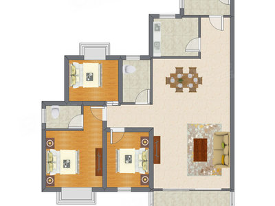 3室2厅 100.78平米