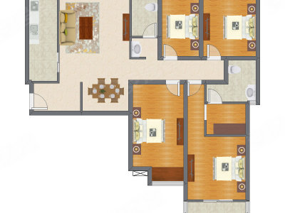 4室2厅 150.74平米