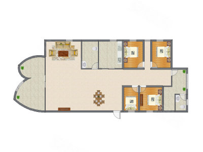 5室2厅 165.50平米
